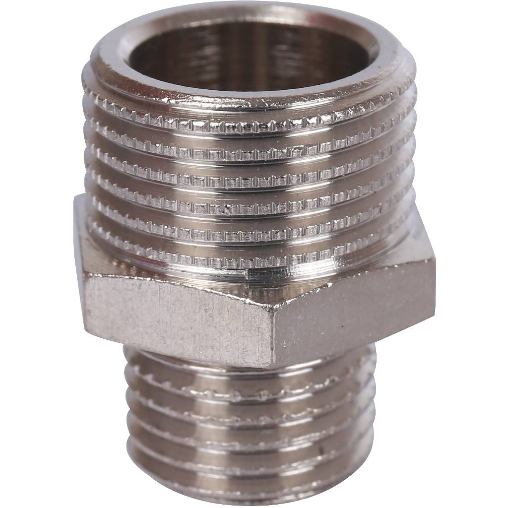 Ниппель НН STOUT переходной никелированный 3/8X1/4, SFT-0004-003814