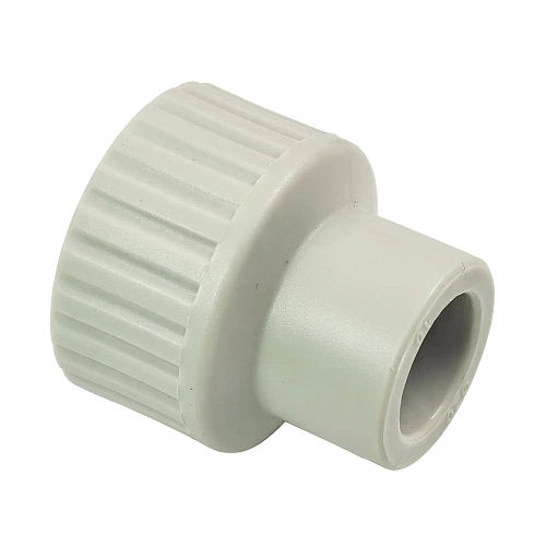 Муфта комбинированная PPR внутренняя резьба 20х3/4,  серый, РТП