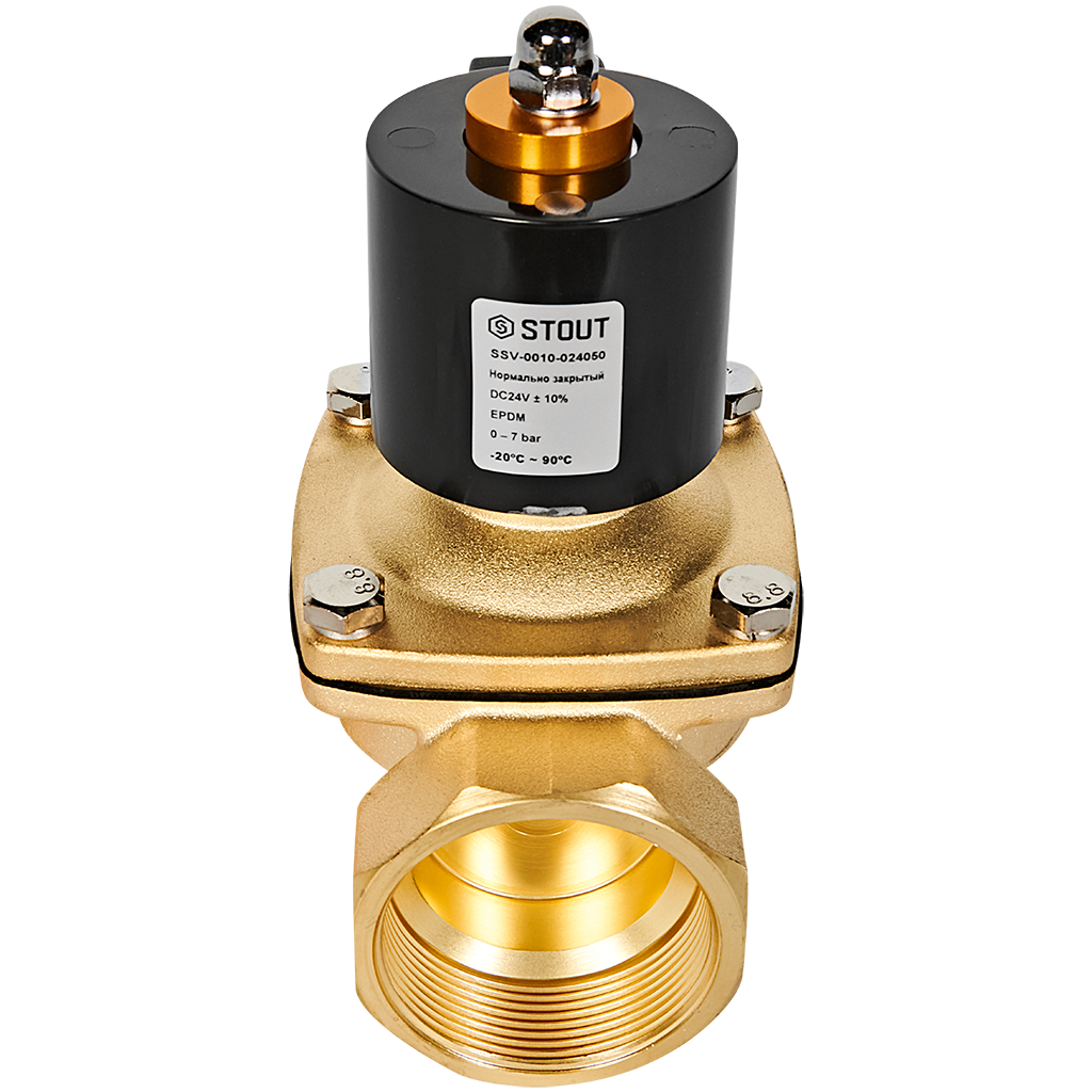STOUT Клапан соленоидный (электромагнитный) прямого действия НЗ 24В G2 SSV-0010-024050