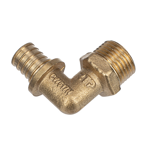 Угольник аксиальный, латунь, наружная резьба,16х1/2, желтый, RTP