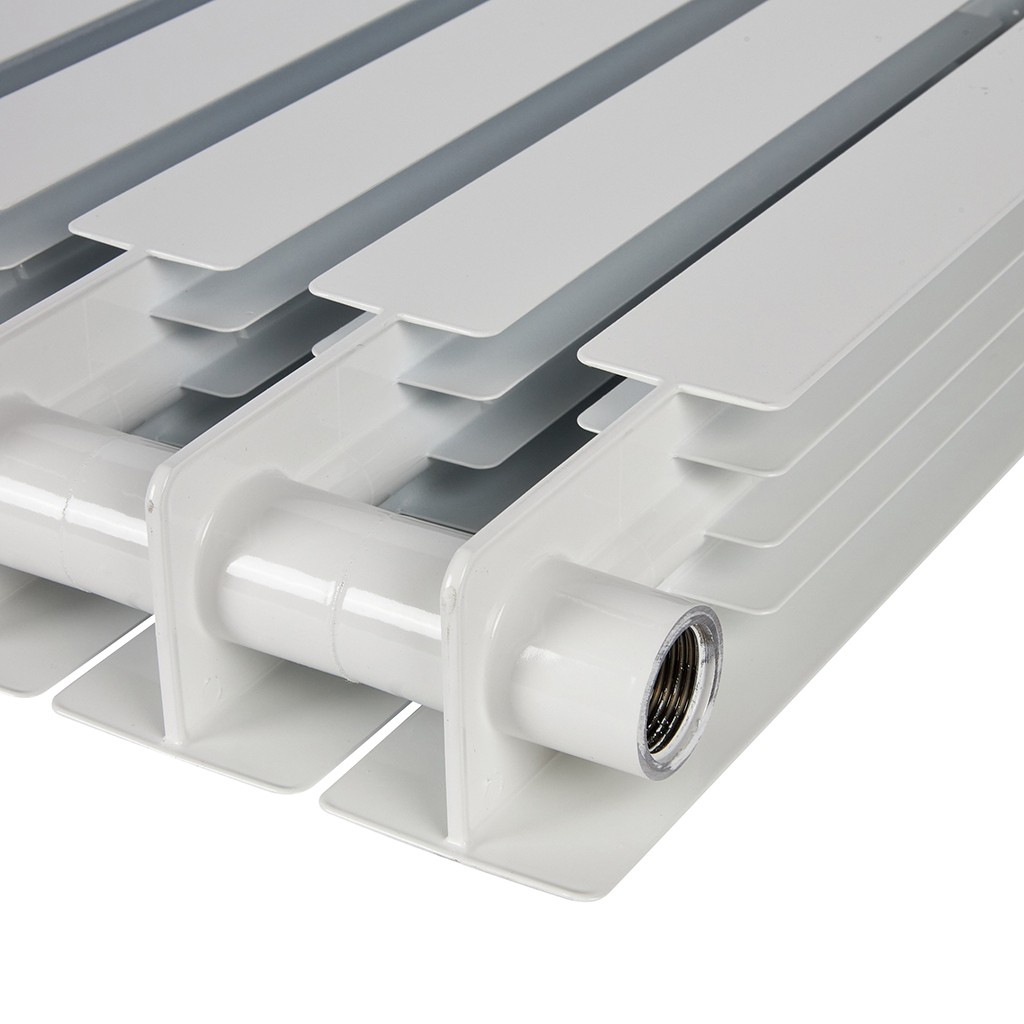 Радиатор биметаллический STOUT ALPHA 500 8 секций боковое подключение (белый RAL 9016), SRB-2310-050008