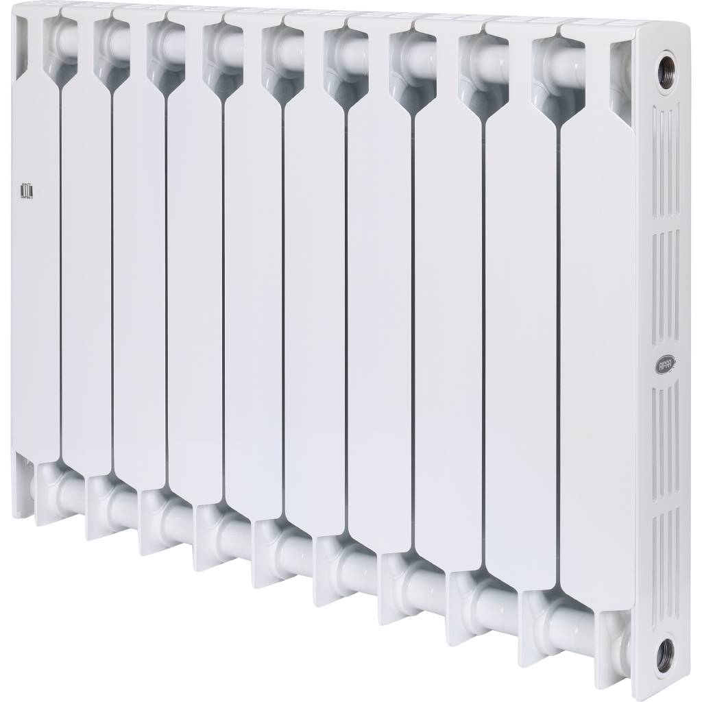 Радиатор биметаллический RIFAR SUPReMO 500 10 секций боковое подключение (белый RAL 9016), 4RS50-10