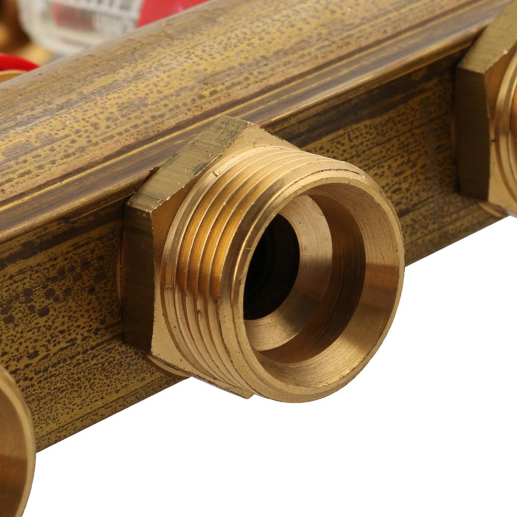 Коллектор в сборе с расходомерами на 9 выходов TIEMME 1х3/4 ЕК, 3870009(3871G060509)