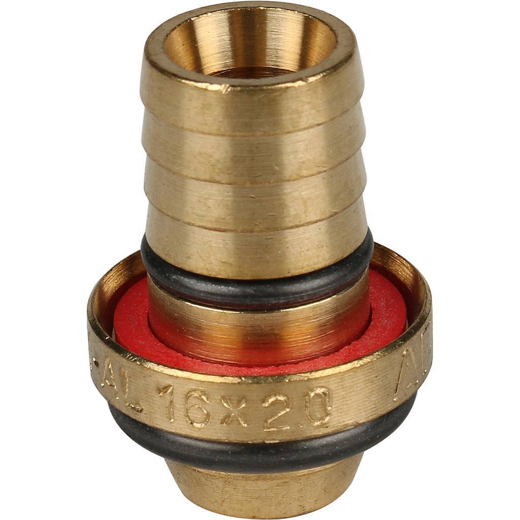 Тройник STOUT настенный с креплением для металлопластиковых труб винтовой, SFS-0014-001216