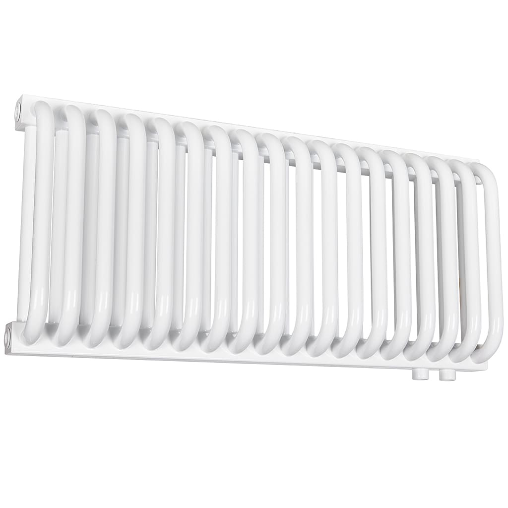 2-х трубчатый радиатор стальной ROMMER RST 2030/18 секций нижнее правое подключение RAL9016