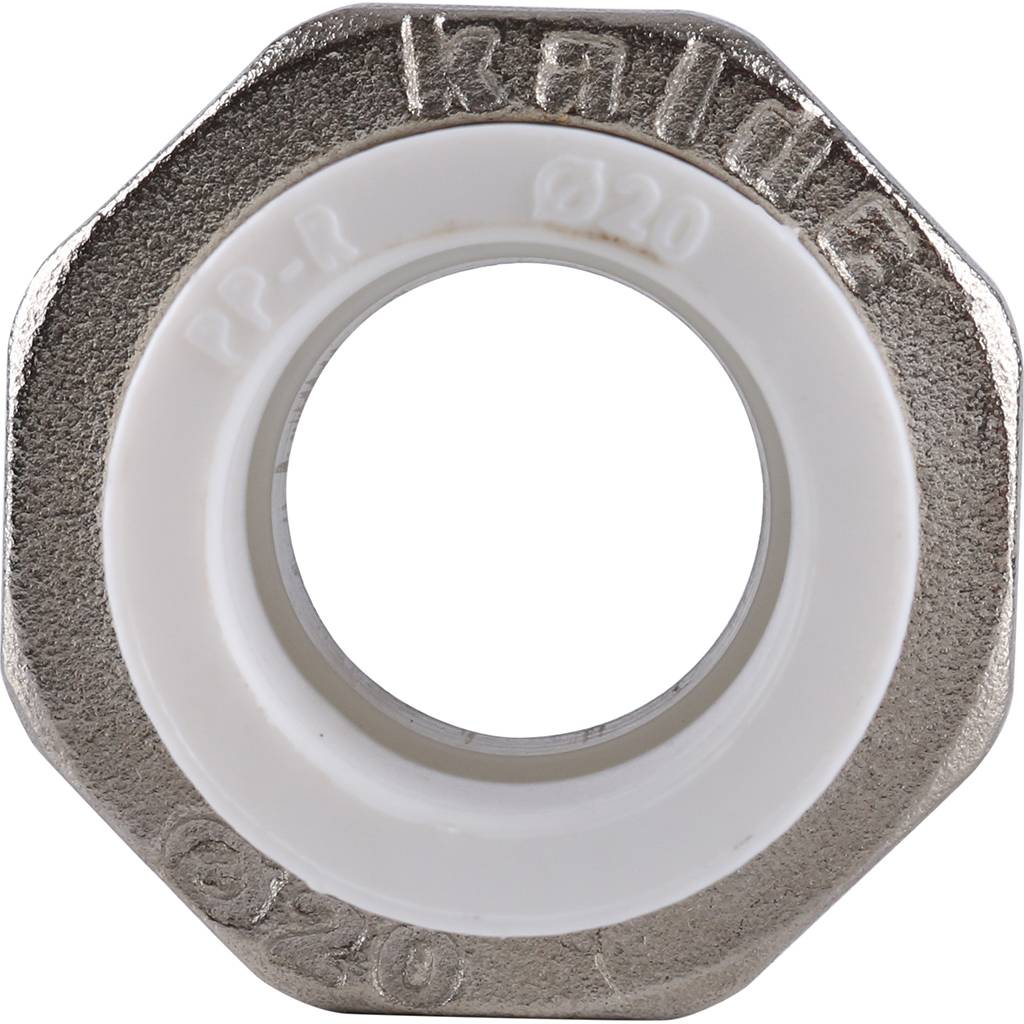 Муфта разъемная Kalde с внутренней резьбой 20х1/2 для полипропиленовых труб под сварку (цвет белый)