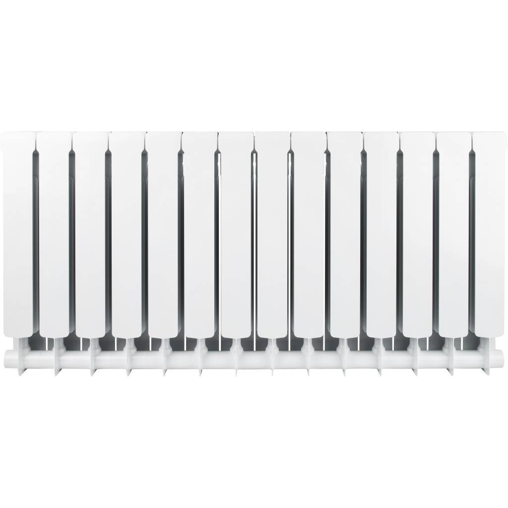 Радиатор биметаллический STOUT Space 500 14 секций боковое подключение RAL9016, SRB-0310-050014