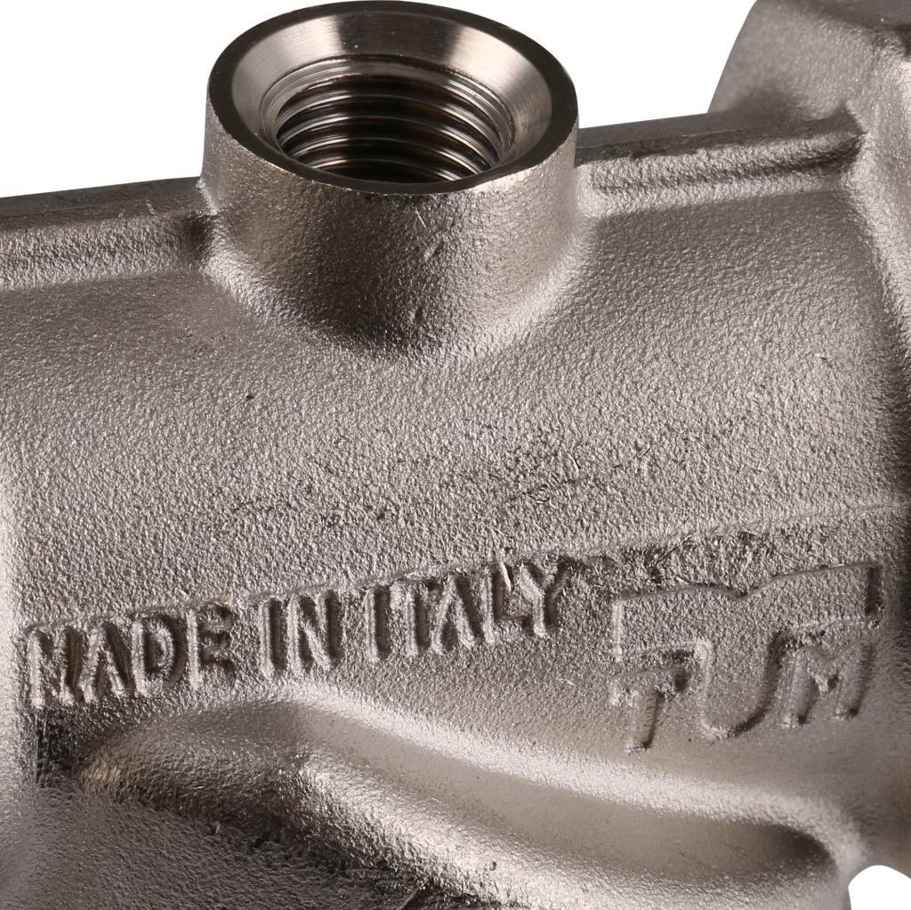 Фильтр с манометром TIEMME 1 1/4 со сгонами, с латунной колбой, промывной, 3130009