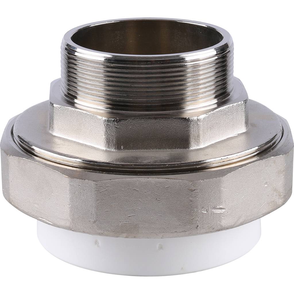 Муфта разъемная Kalde с наружной резьбой 90x3 для полипропиленовых труб под сварку (цвет белый), 3252-tum-903000