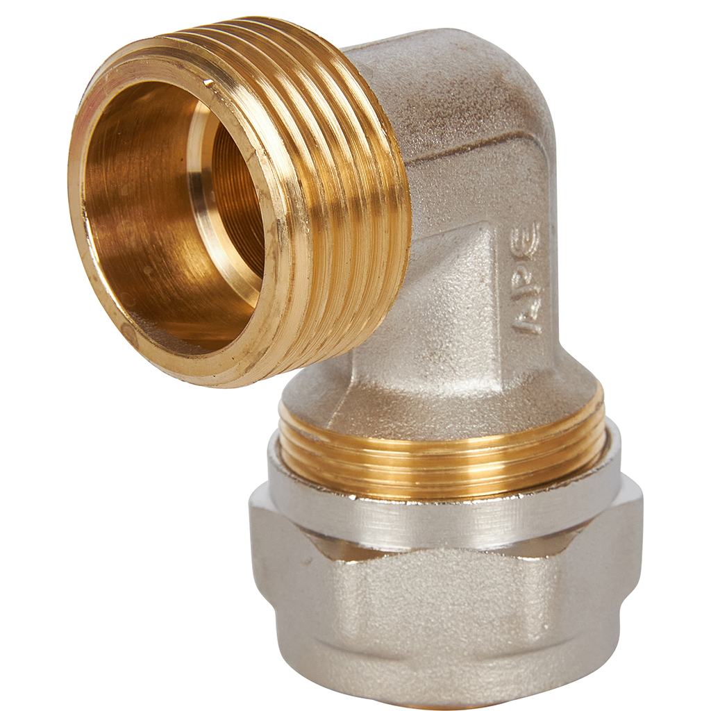 Угольник-переходник STOUT с наружной резьбой 1 x26 для металлопластиковых труб винтовой, SFS-0006-000126