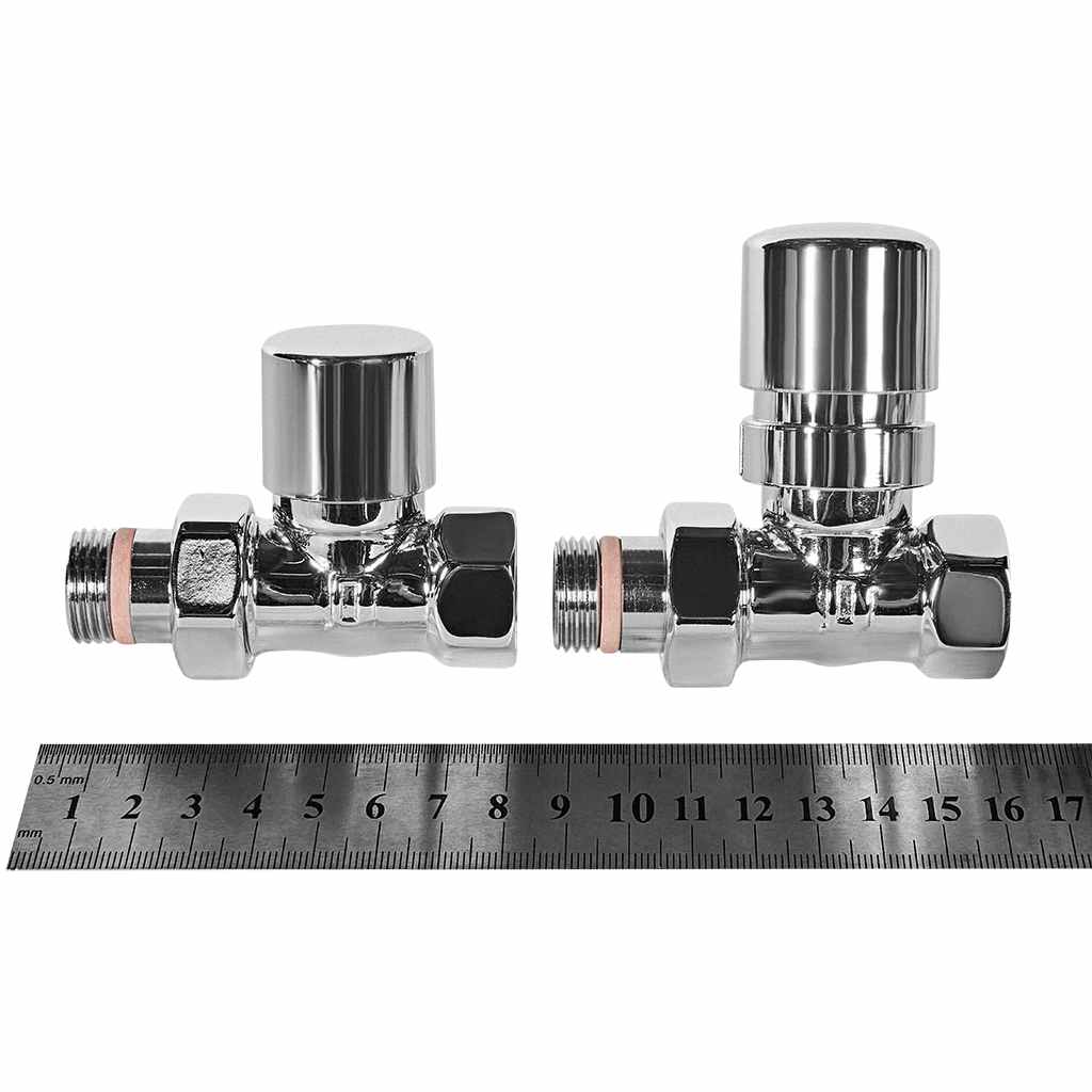 Комплект клапанов термостатических STOUT Design хром, прямой 1/2, SVTDK-0001-000015C