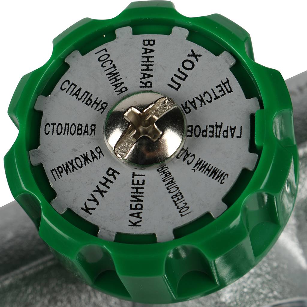 Коллектор распределительный FAR 3/4 , проходной, хромированный, 3 отвода 1/2  ЕК