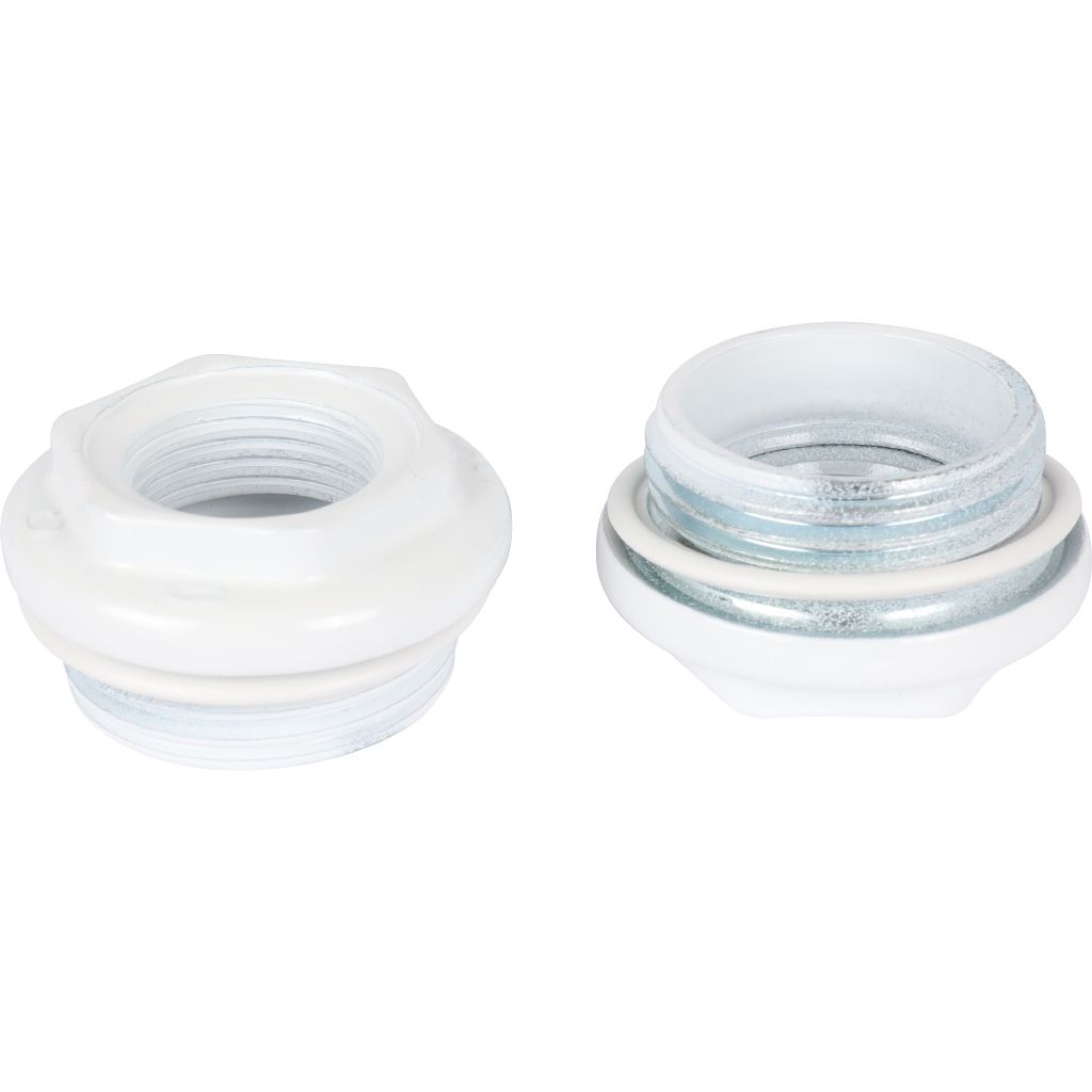 Универсальный монтажный комплект STOUT для подключения радиатора 1/2 RAL 9016, SKU-0111-000112