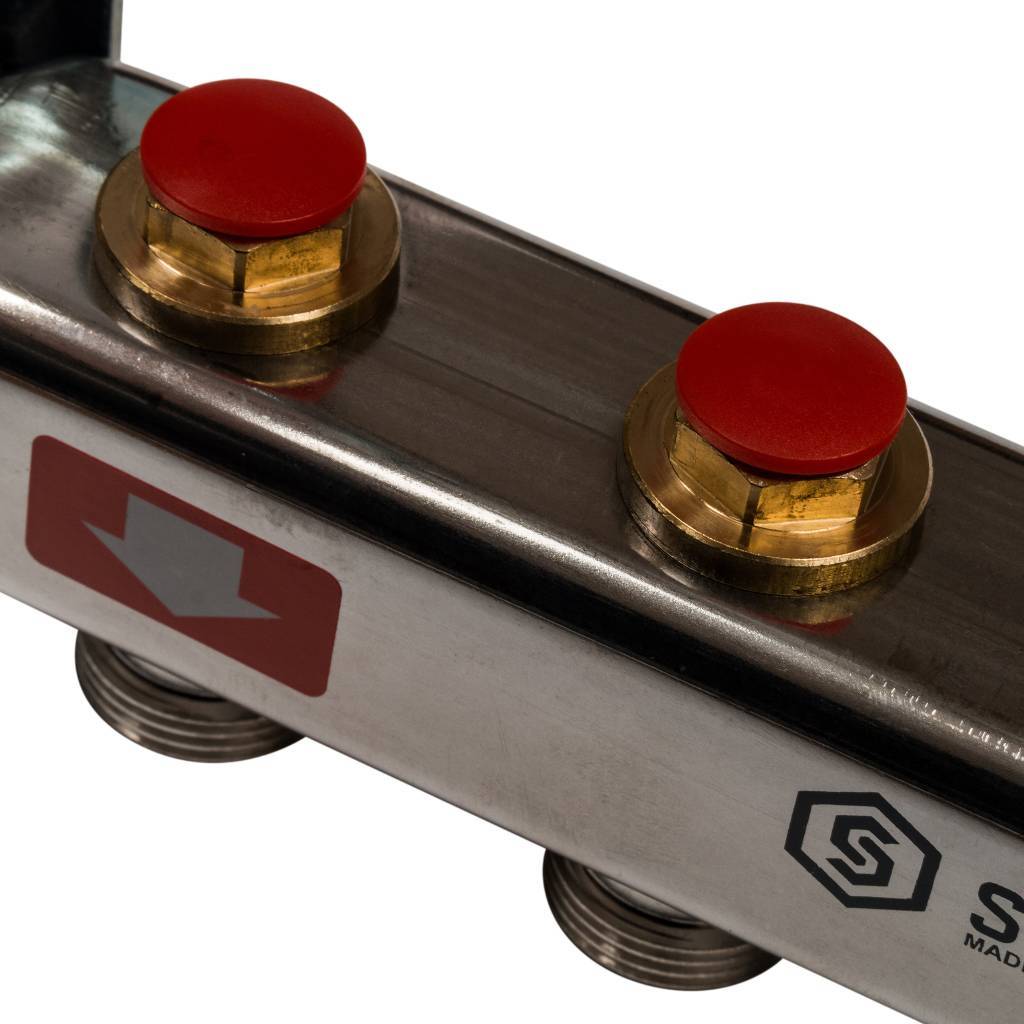 Коллектор из нержавеющей стали без расходомеров STOUT 3 выхода, SMS 0922 000003