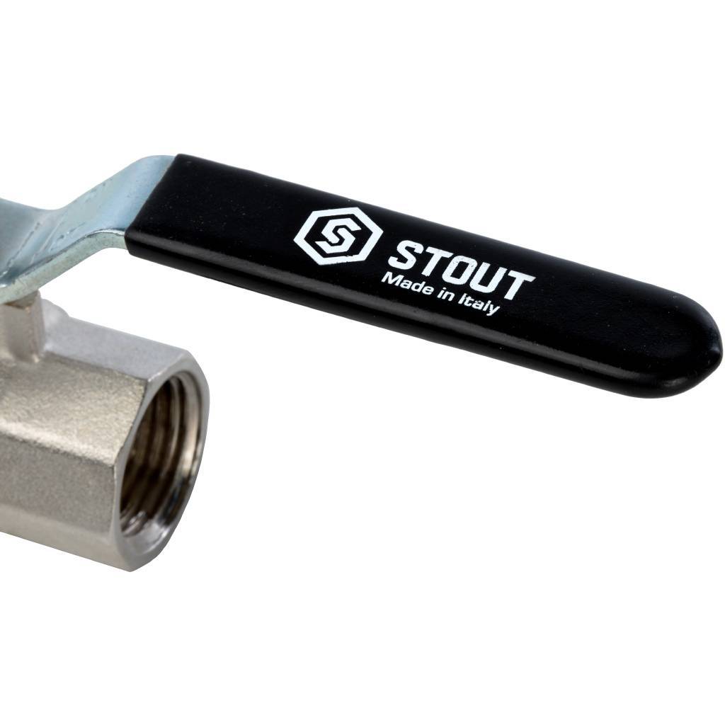 Кран шаровой STOUT полнопроходной, ВР/ВР, ручка рычаг 3/4, SVB-0001-000020