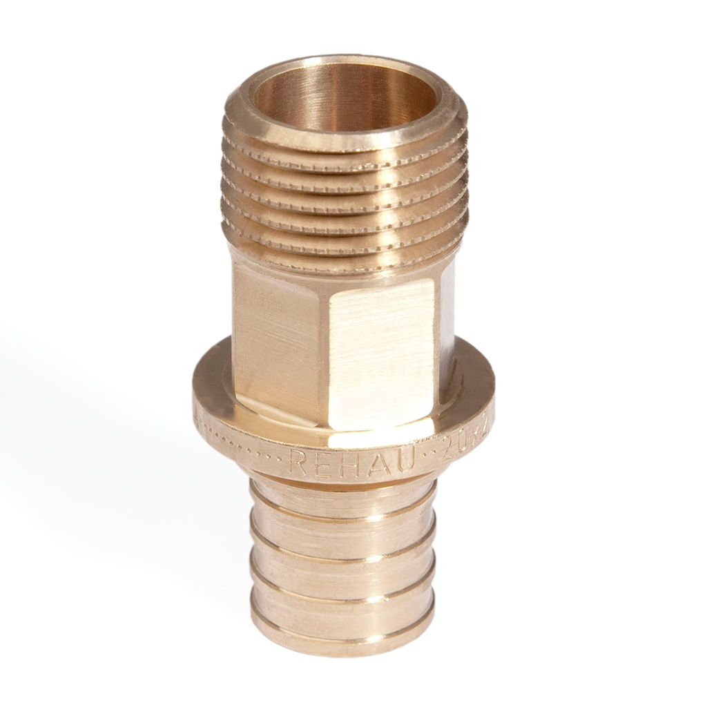Переходник РЕХАУ RAUTITAN с наружной резьбой 32-R 3/4 RX+ для труб из сшит. Полиэтил. Аксиальный, 14563201001