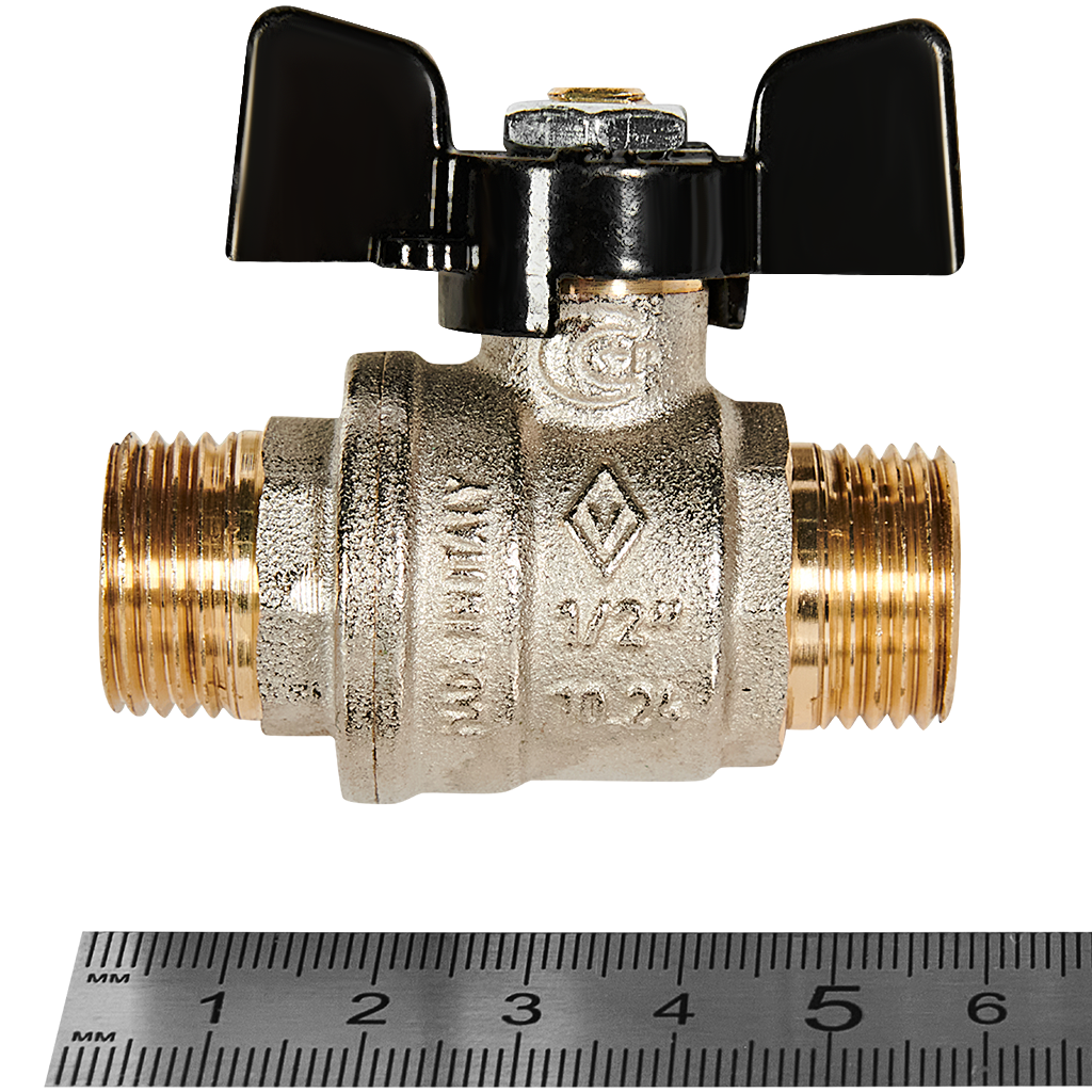 Кран шаровой BUGATTI Oregon (ручка-бабочка) нар-нар резьба 1/2