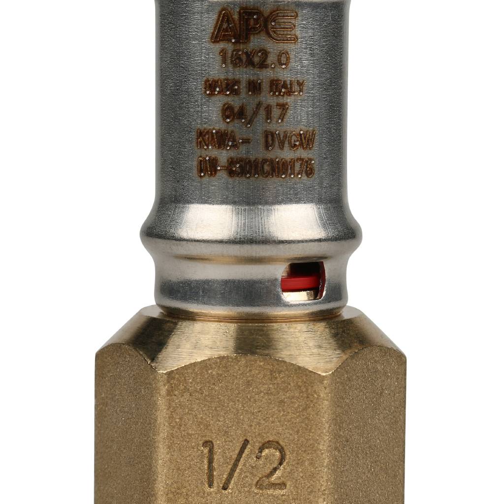 Переходник STOUT с внутренней резьбой 1/2 х16 для металлопластиковых труб прессовой, SFP-0002-001216