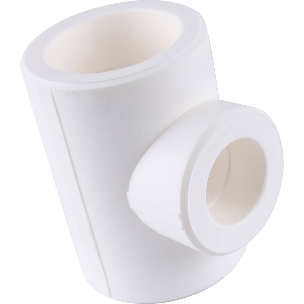 Тройник переходной Kalde 63x40x63 для полипропиленовых труб под сварку (цвет белый)