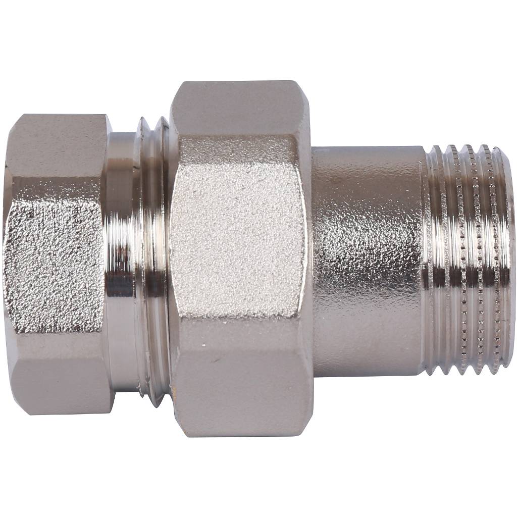 Разъемное соединение STOUT американка ВН 3/4 никелированное, уплотнение под гайкой по плоскости, SFT-0045-000034