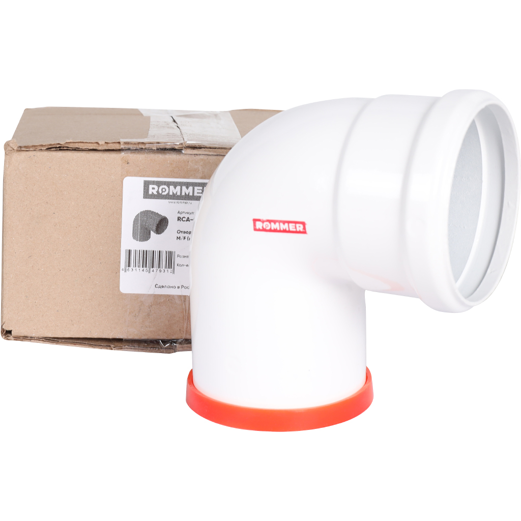 Отвод 90° традиционный ROMMER D80(п-м) литой, RCA-0080-000090