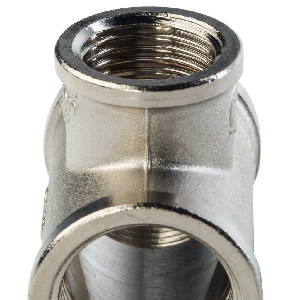 Тройник STOUT ВВ переходной никелированный 3/4X1/2X3/4, SFT-0022-341234