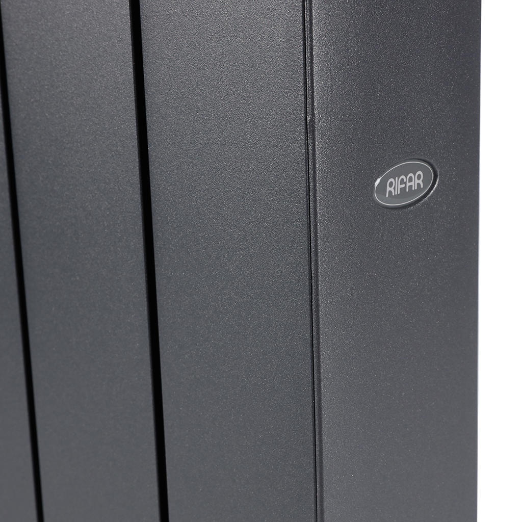 Радиатор биметаллический RIFAR SUPReMO VENTIL 500 SVR 4 секций нижнее правое подключение (Цвет ТИТАН), 4RS50.VR-4-TI