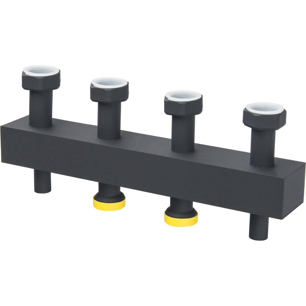 Стальной распределительный коллектор STOUT SDG-0016 2 отопительных контура, в теплоизоляции DN 25