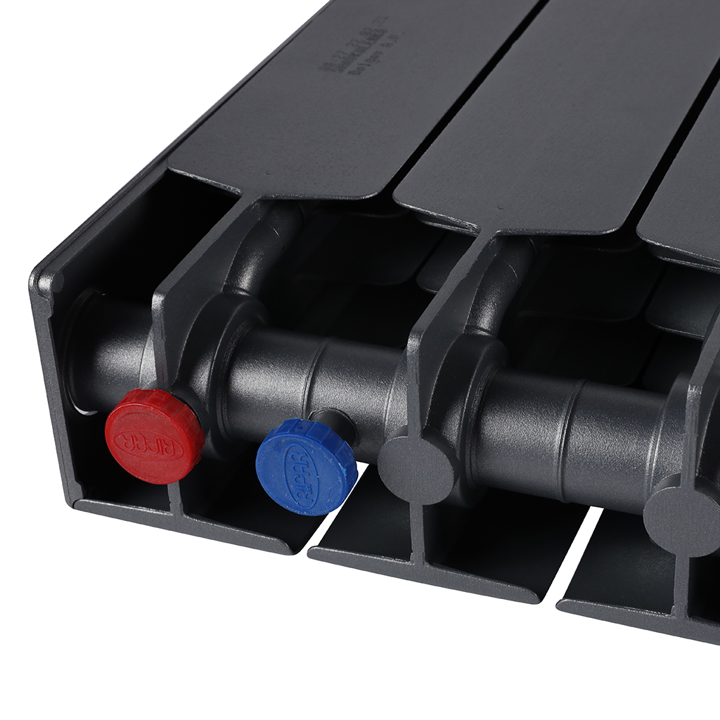 Радиатор биметаллический RIFAR SUPReMO VENTIL 500 SVR 12 секций нижнее правое подключение (Цвет ТИТАН), 4RS50.VR-12-TI