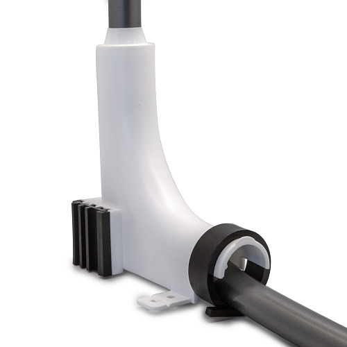 Комплект присоединительный для нижнего подключения радиатора (фиксатор тип башмак, накладка декоративная) 16-20х90°/14-20,  белый, RTP