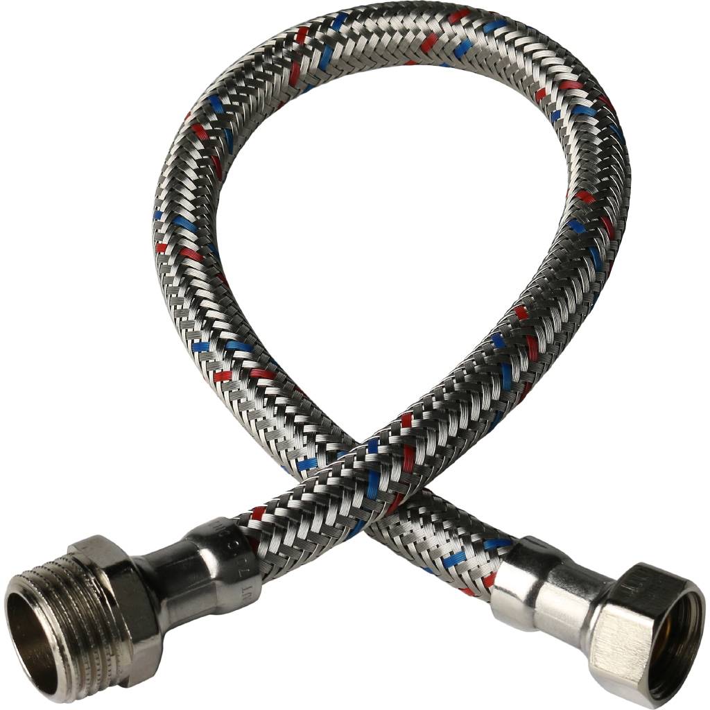 Гибкая подводка для воды STOUT НР 1/2 х ВР 3/8, длина 400 мм, SHF-0075-081510