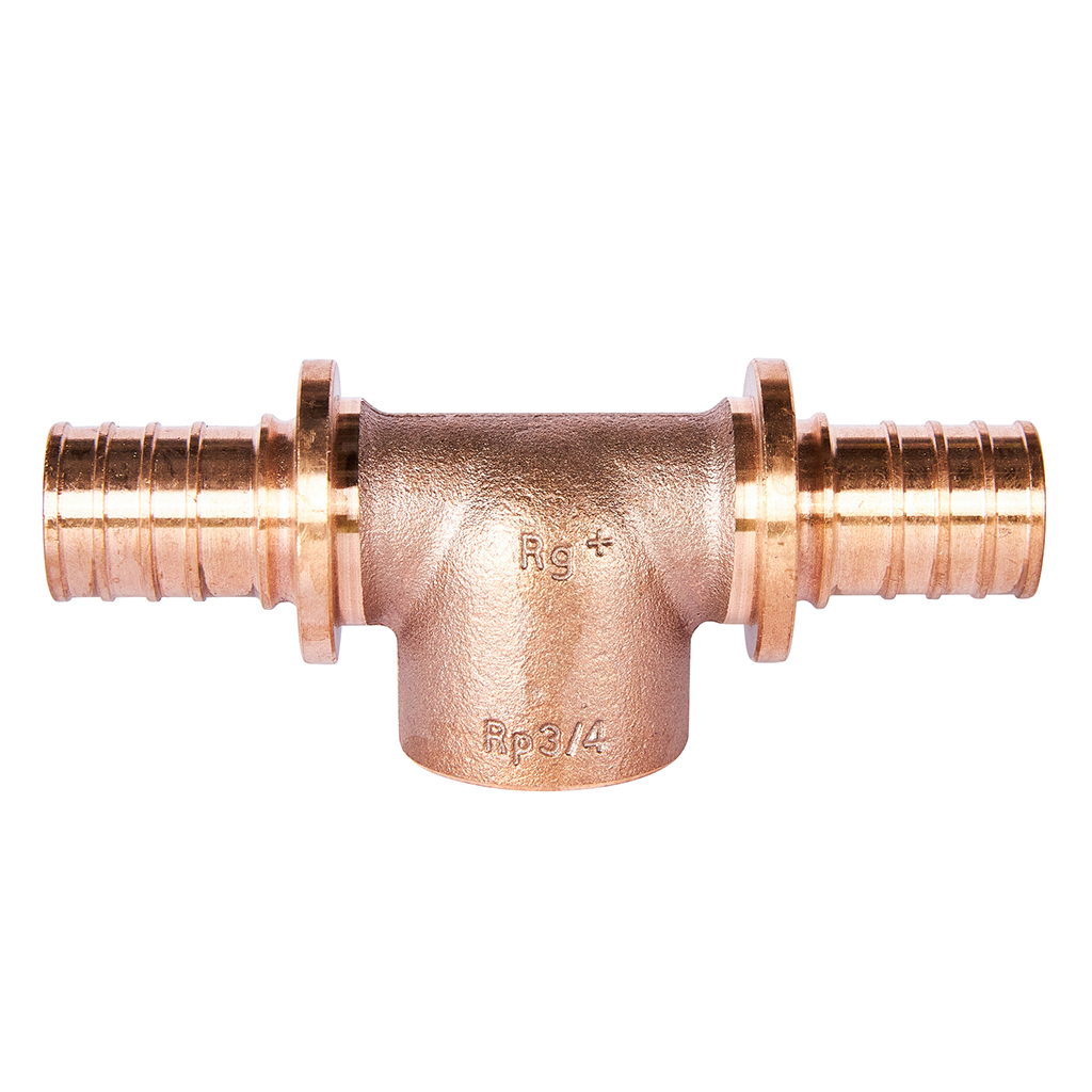 Тройник РЕХАУ RAUTITAN с внутренней резьбой на боковом проходе 25-Rp3/4-25 для труб из сшитого полиэтилена