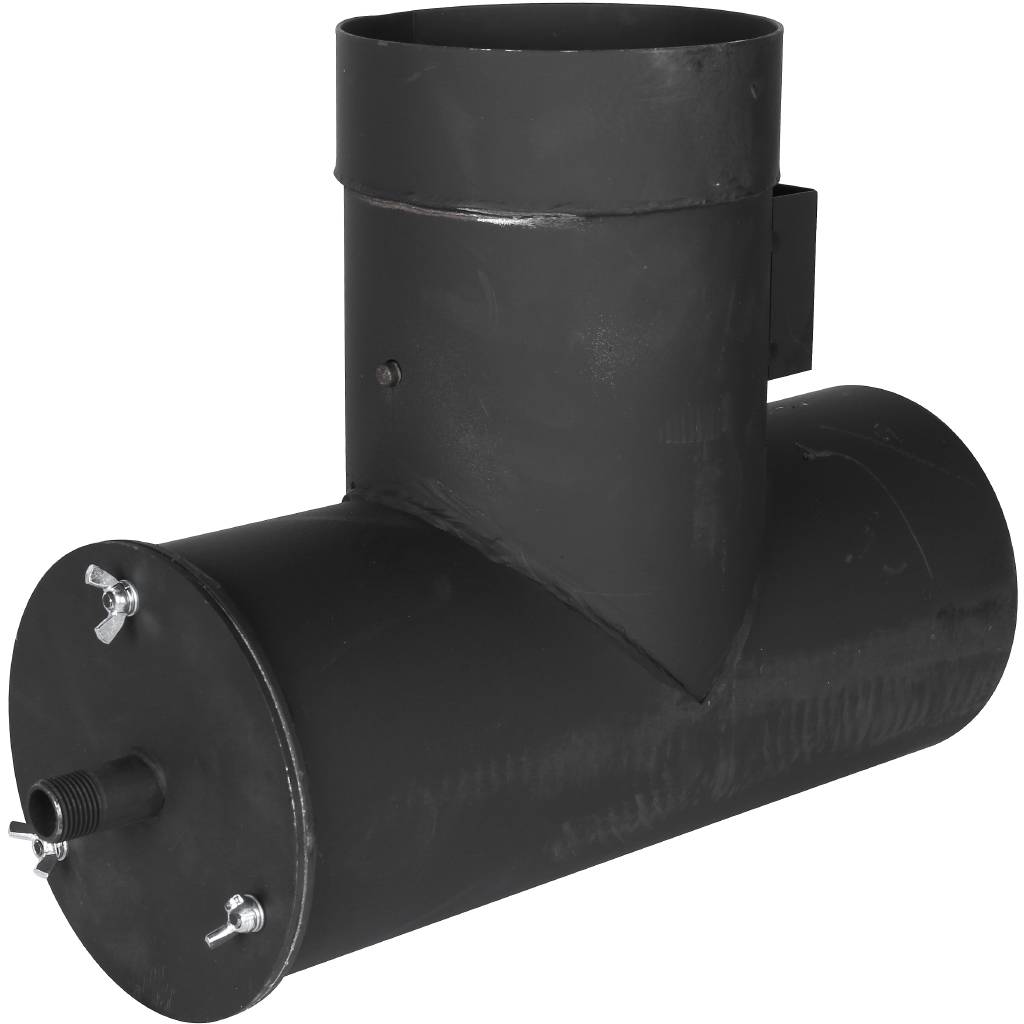 *RSB-1110-041395 ROMMER Патрубок дымохода вертикальный D=150, L=304, H=396