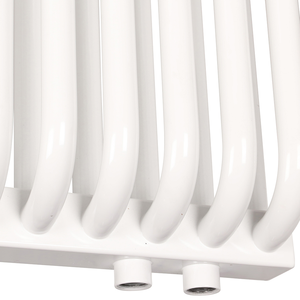 2-х трубчатый радиатор стальной ROMMER RST 2030/16 секций нижнее правое подключение RAL9016, RST-203016-020