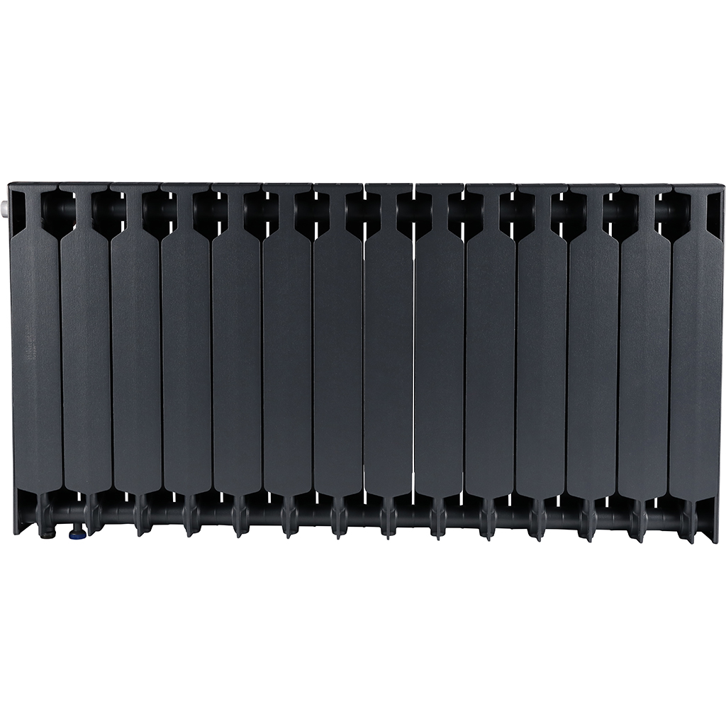 Радиатор биметаллический RIFAR SUPReMO VENTIL 500 SVR 14 секций нижнее правое подключение (Цвет ТИТАН), 4RS50.VR-14-TI