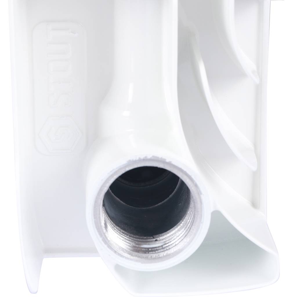 Радиатор биметаллический STOUT Space 500 11 секций боковое подключение RAL9016, SRB-0310-050011