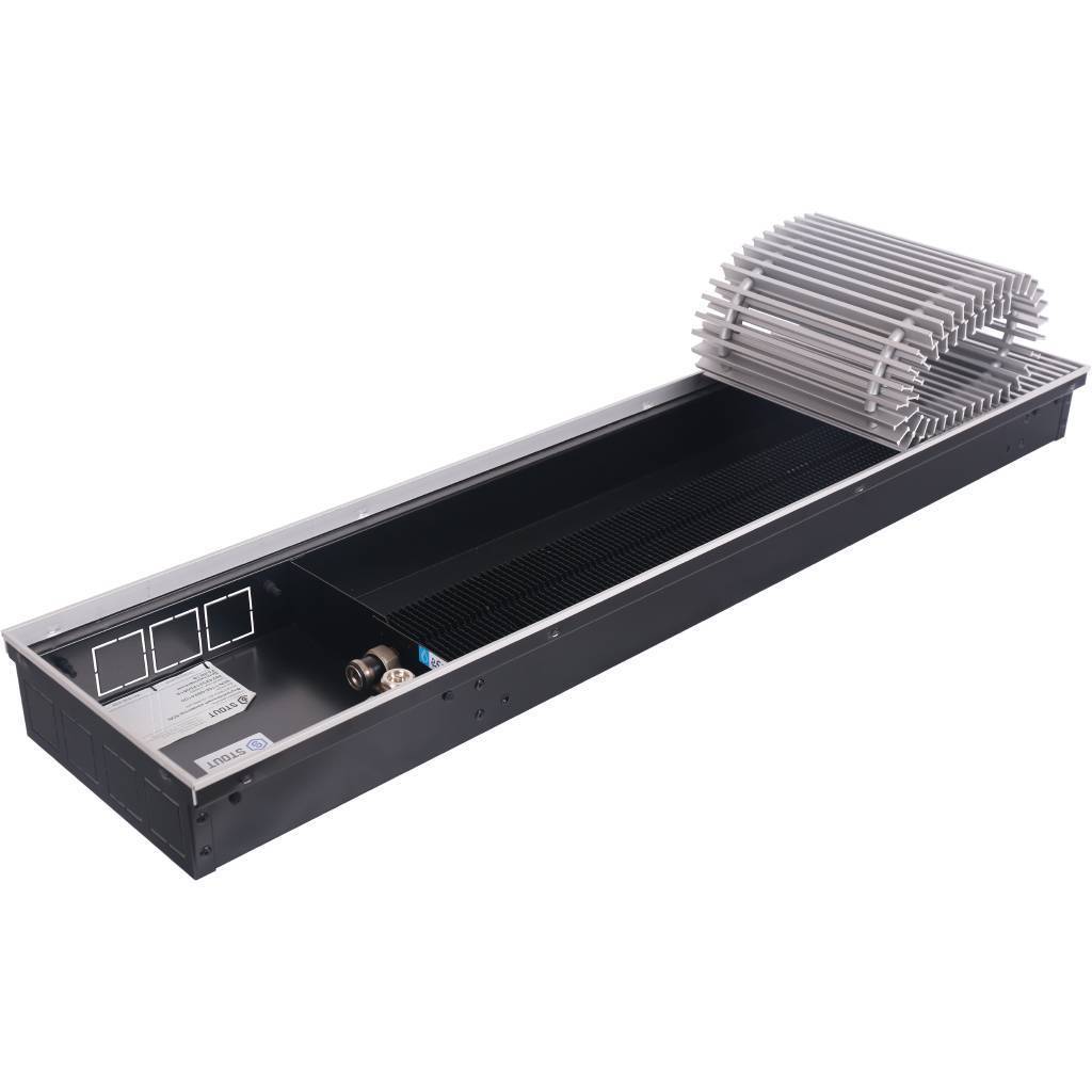 Внутрипольный конвектор STOUT SCN-1100 80х240х1000 (Решётка роликовая) правое подключение, SCN-1100-0824100
