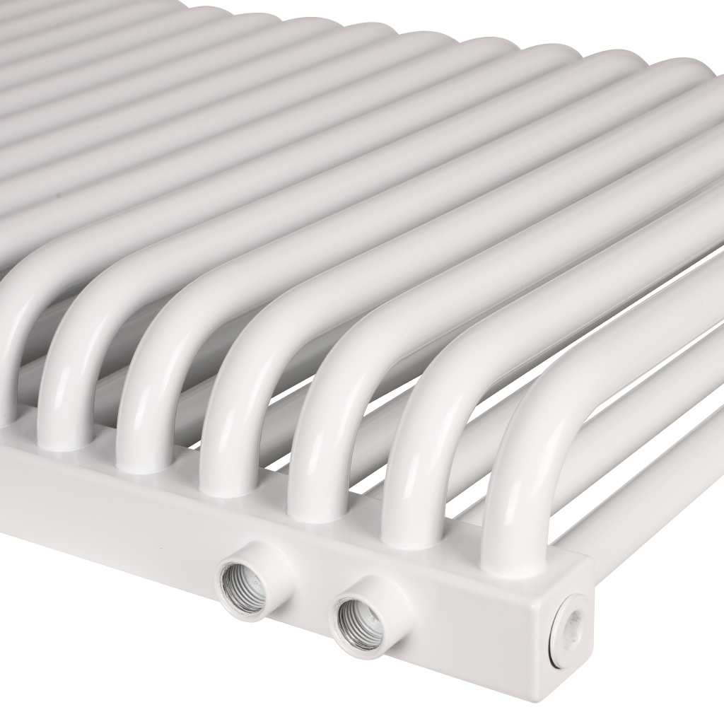 2-х трубчатый радиатор стальной ROMMER RST 2050/24 секции нижнее правое подключение RAL9016