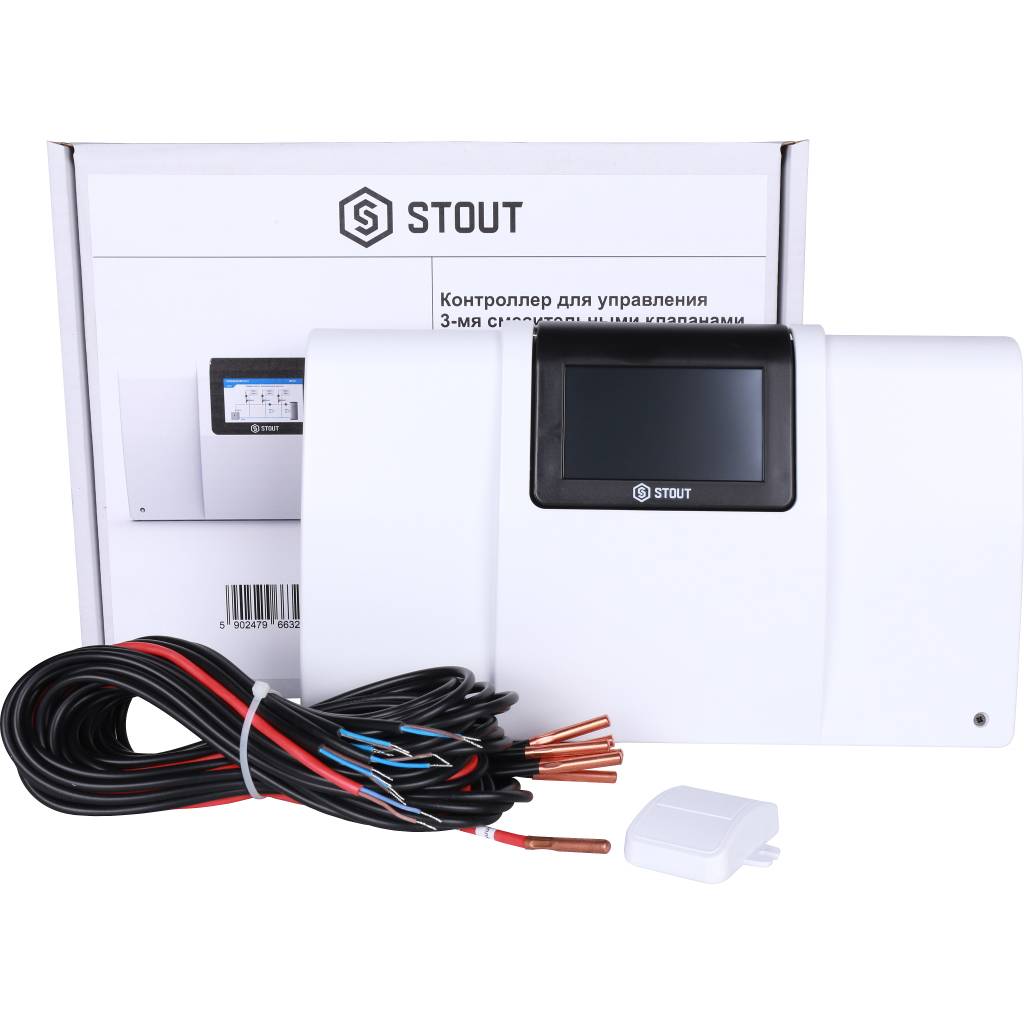 Контроллер для управления 3-мя смесительными клапанами STOUT i-3 plus