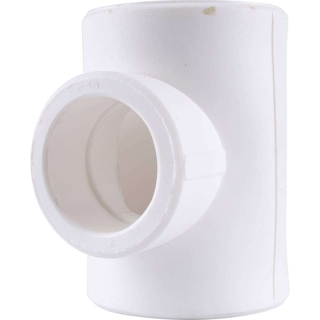 Тройник переходной Kalde 63x50x63 для полипропиленовых труб под сварку (цвет белый)