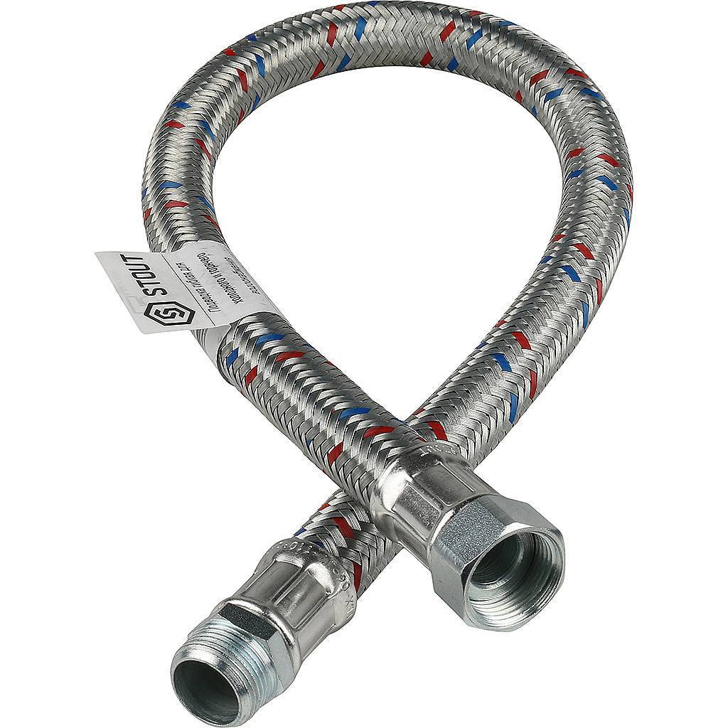 Гибкая подводка для воды STOUT НР 3/4 х ВР 3/4, длина 800 мм, SHF-0208-182020