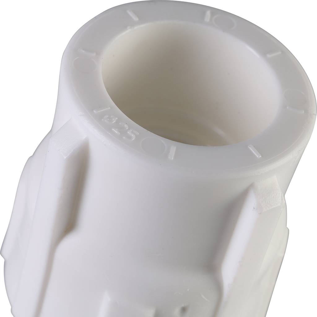 Муфта комбинированная Политэк 25х3/4 наруж. резьба для полипропиленовых труб под сварку (цвет белый)