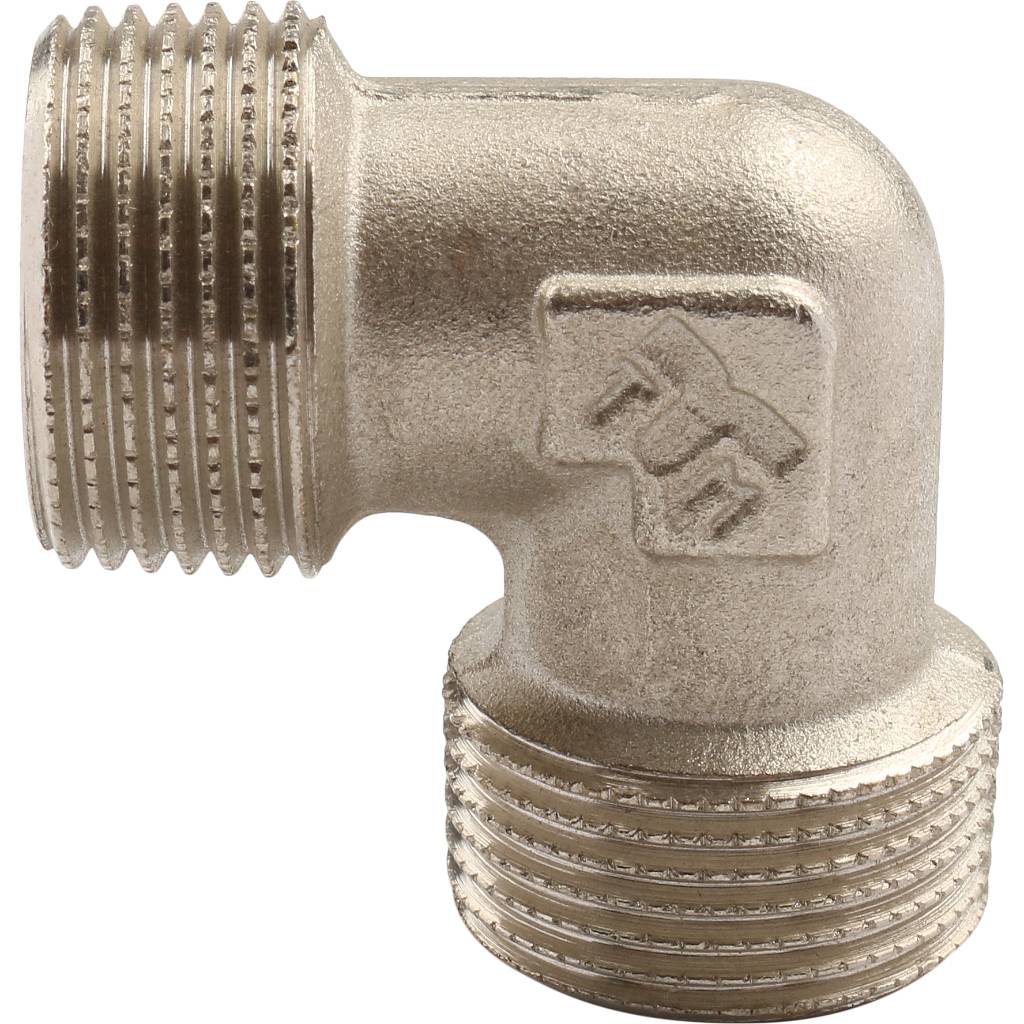 Угольник TIEMME НН никелированный 3/4х3/4 для стальных труб резьбовой, 1500372