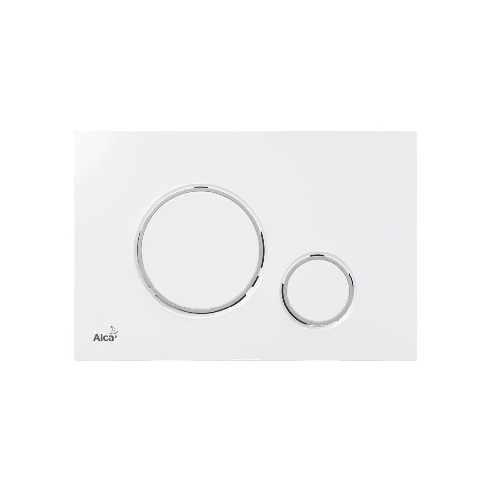 Кнопка управления AlcaPlast для скрытых систем инсталляции белый-хром глянцевый, M770