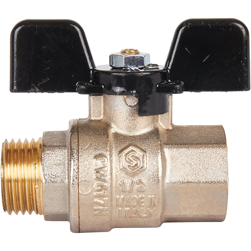 Кран шаровой полнопроходной STOUT ВР/НР, ручка бабочка 1/2, SVB-0004-000015