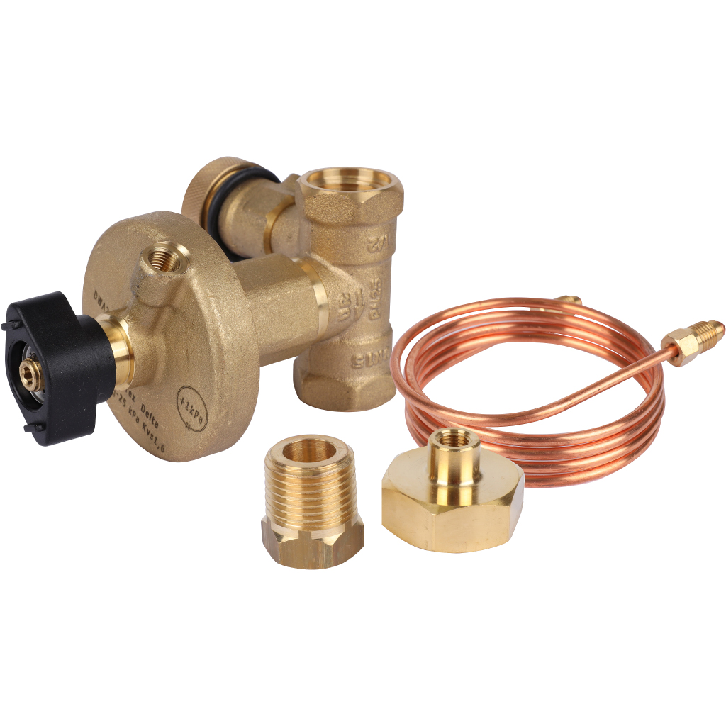 Клапан балансировочный БРОЕН DP DN 015 PN 25 автоматический в комплекте с импульсной трубкой и дренажным краном, 588050