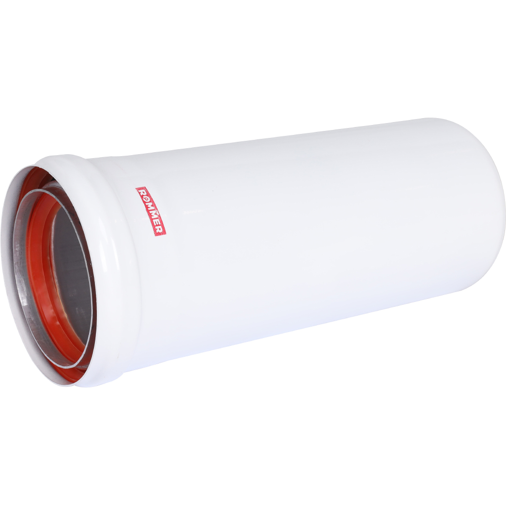 Удлинитель дымохода утепленный традиционный ROMMER D80(п-м), L250 (газоход до 185 градусов), RCA-0080-800250