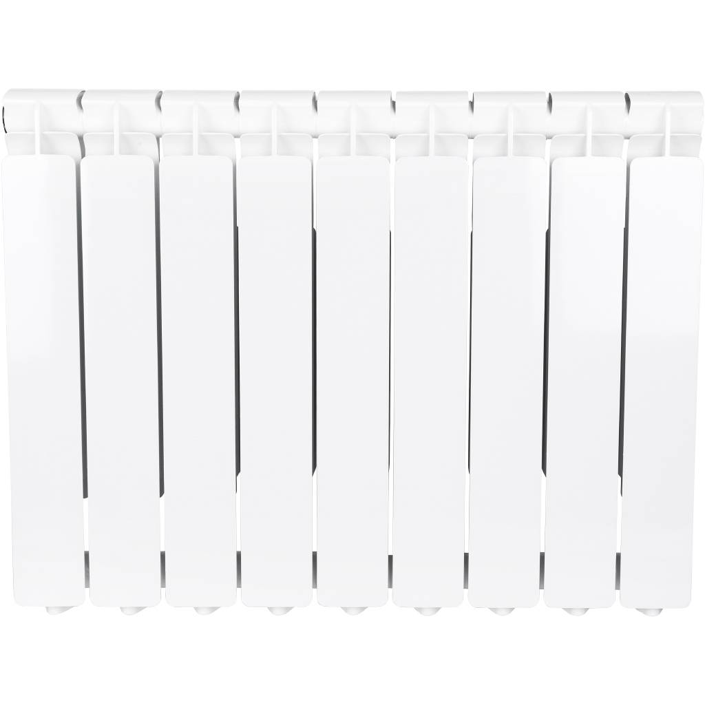 Радиатор алюминиевый STOUT Bravo 500 9 секций боковое подключение RAL9010, SRA-0110-050009