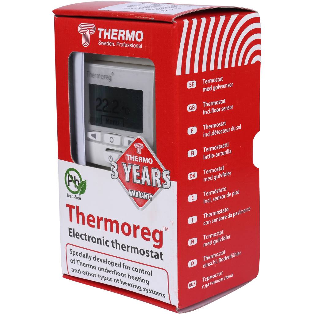 Терморегулятор THERMO Thermoreg Design 16 А, TI-950D
