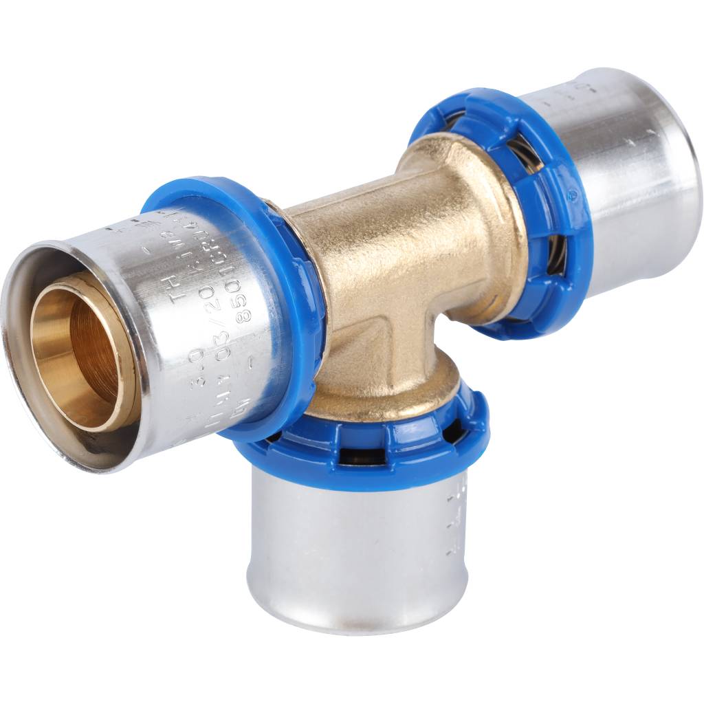 Тройник равнопроходный APE 26х26х26 для металлопластиковых труб прессовой, ARL2200333